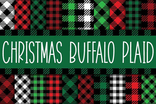 Christmas Buffalo Plaid Digital Paper