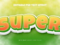 Super 3d Cartoon Style Text Effect 01