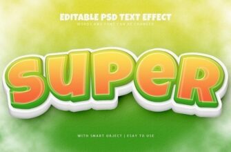 Super 3d Cartoon Style Text Effect 01