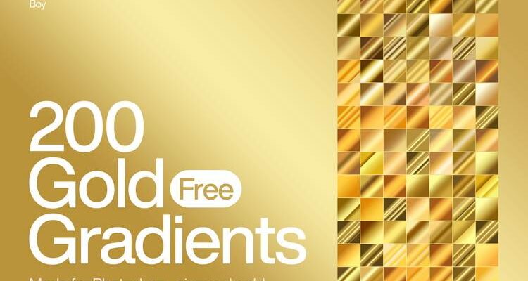 200 Free Gold Photoshop Gradients