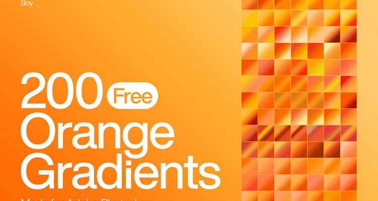 200 Free Orange Photoshop Gradients