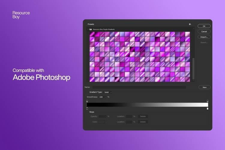 200 Free Purple Photoshop Gradients 1