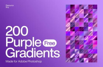 200 Free Purple Photoshop Gradients