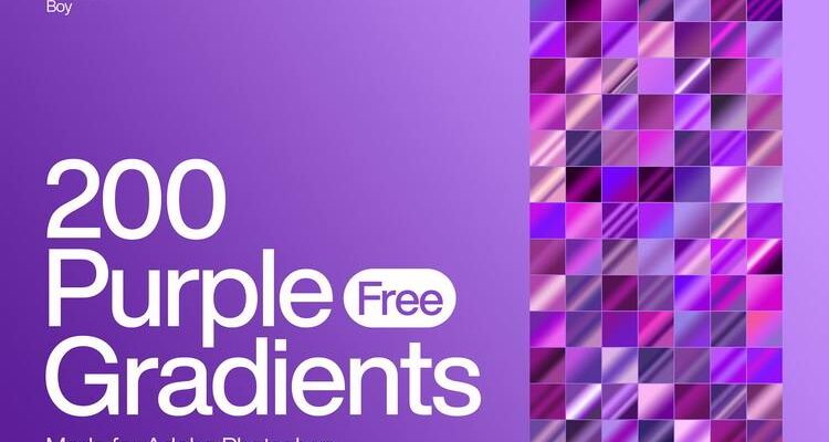 200 Free Purple Photoshop Gradients