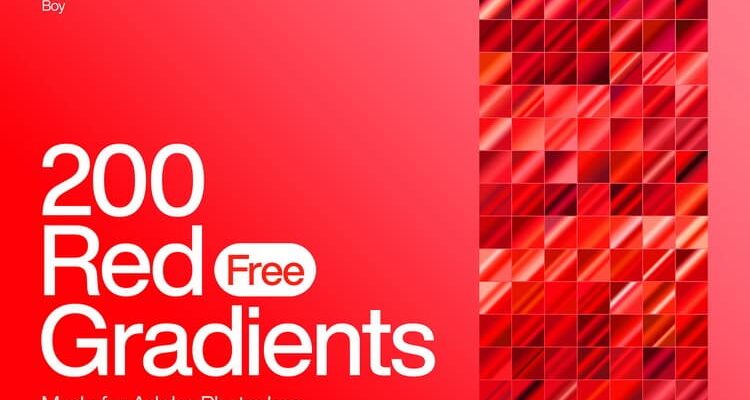 200 Free Red Photoshop Gradients