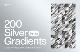 200 Free Silver Photoshop Gradients