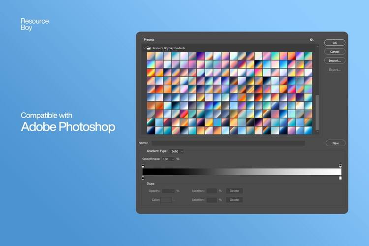 200 Free Sky Photoshop Gradients 1