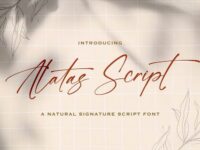 Alatas Script Signature Script Font 01