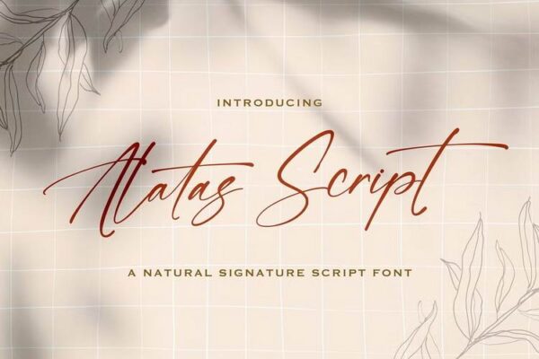 Alatas Script Signature Script Font 01