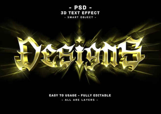 Desings 3d Army Text Style Effect