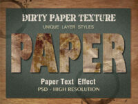 Dirty Paper Text Effect
