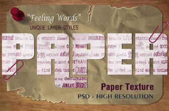 Feeling Words Paper Text Effect