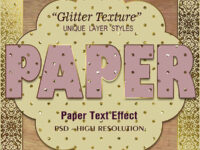 Glitter Paper Text Effect