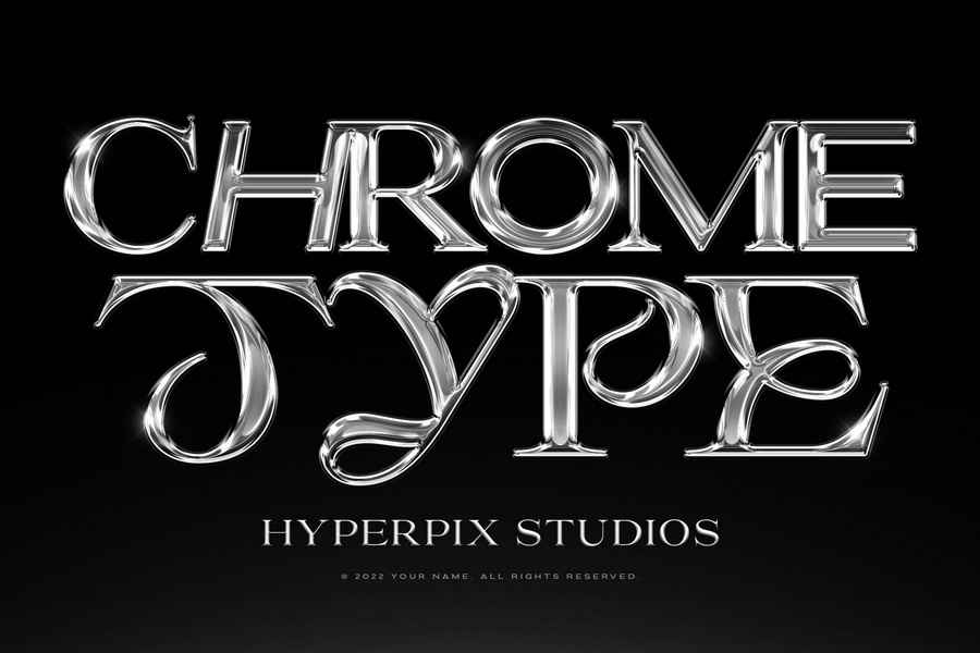 Hyperpix Chrome Text Effect 00