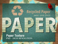 Recycled Paper Text Effect