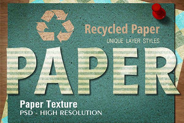 Recycled Paper Text Effect