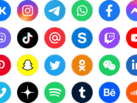 Social Icons Circle Color 10