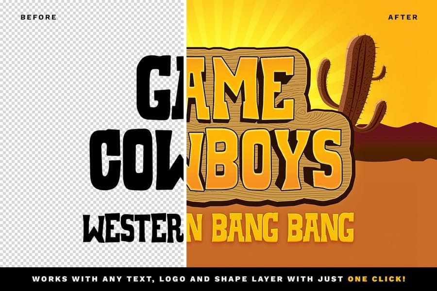 Western Game Logo Text Effect 2