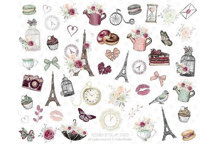 Paris Romance Clipart 1