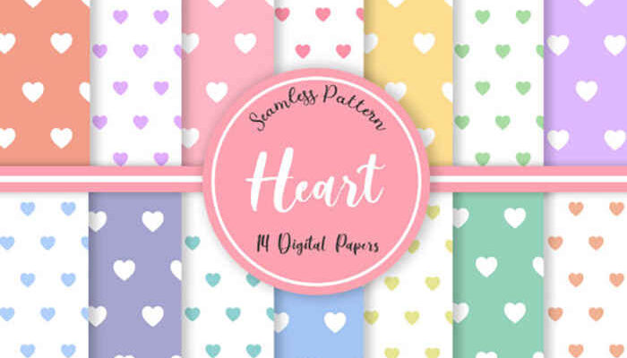 Pastel Heart Seamless Pattern