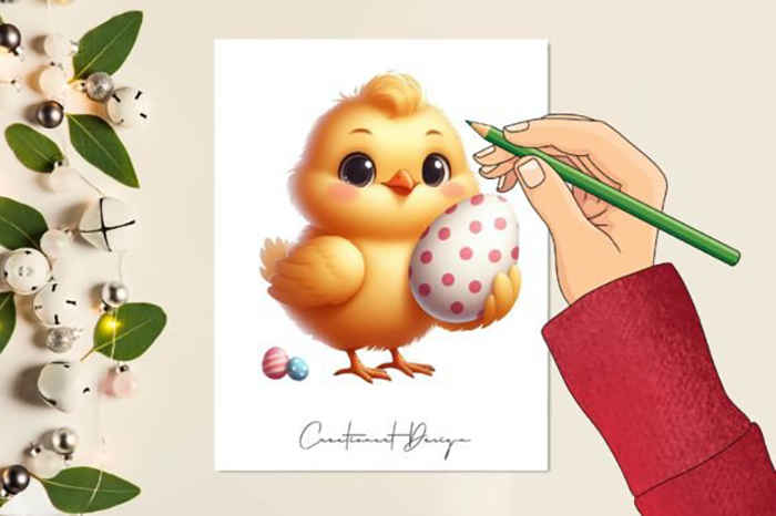 Easter Chicken And Egg Clipart 1