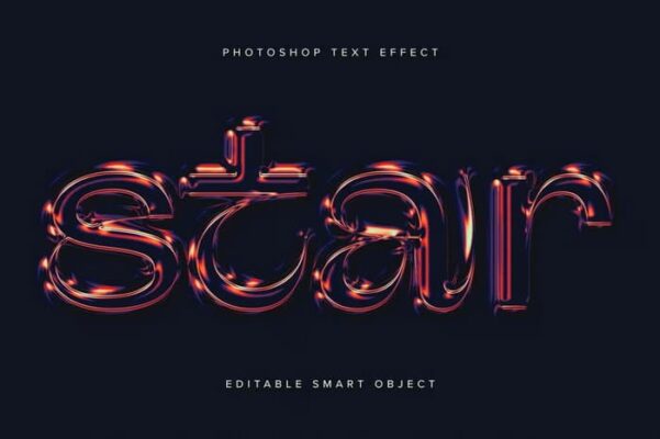 Holographic Psd Text Effect