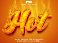 Hot 3d Editable Psd Text Effect
