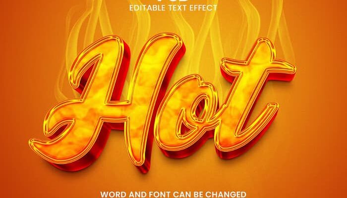 Hot 3d Editable Psd Text Effect