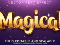 Magical Golden Text Effect Editable Fairy Tale Text Style