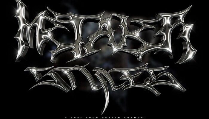 Realistic 3d Metal Chrome Text Effect