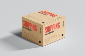 Shipping Craft Box Mockup