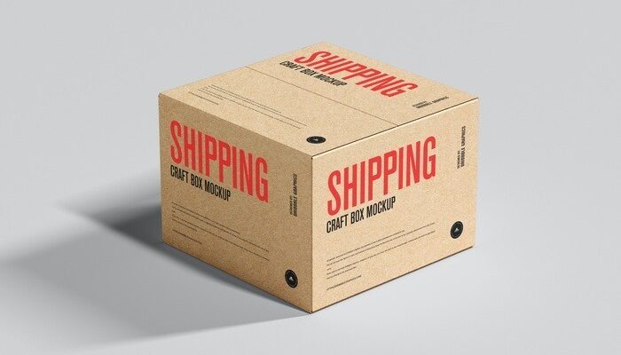 Shipping Craft Box Mockup