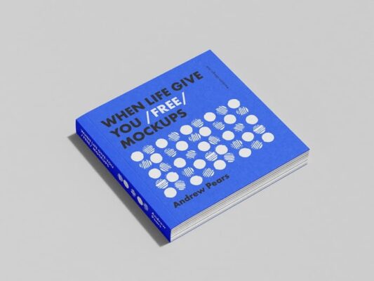 Square Book Mockup