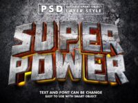 Super Power 3d Realistic Text Effect