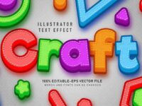 Colorful Craft Text Style Effect