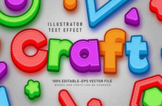 Colorful Craft Text Style Effect