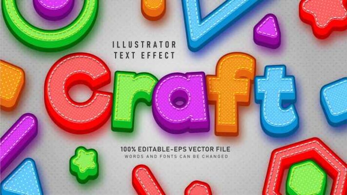 Colorful Craft Text Style Effect