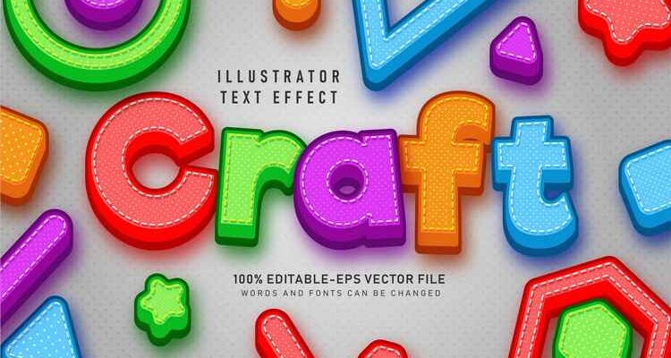 Colorful Craft Text Style Effect