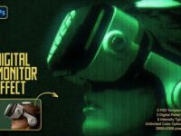 Digital Monitor Photo Effect 1