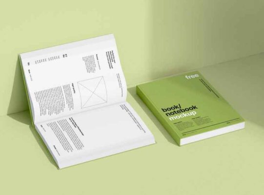 Free Two Books Mockup