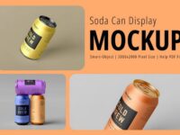 Soda Can Display Mockup