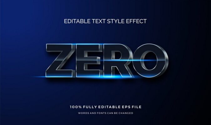 Zero Text Style Effect