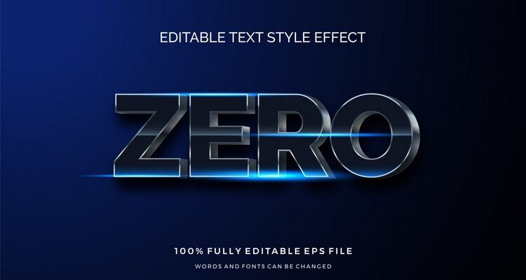 Zero Text Style Effect