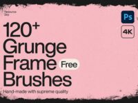 120+ Grunge Frame & Border Photoshop Brushes 1