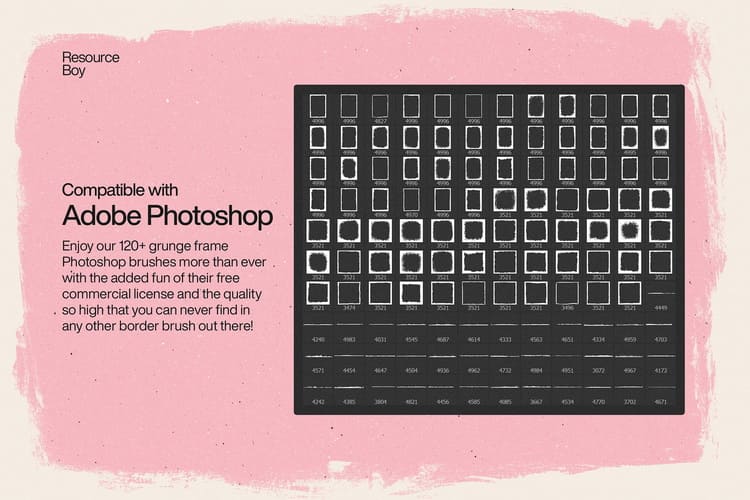 120+ Grunge Frame & Border Photoshop Brushes 3