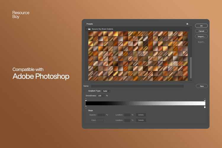 200 Free Brown Photoshop Gradients 02