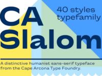 40 Styles Typefamily Ca Slalom