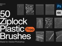 50 Ziplock Plastic Bag Photoshop Brush
