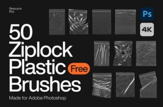 50 Ziplock Plastic Bag Photoshop Brush