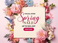 Floral Advertising Frame 011